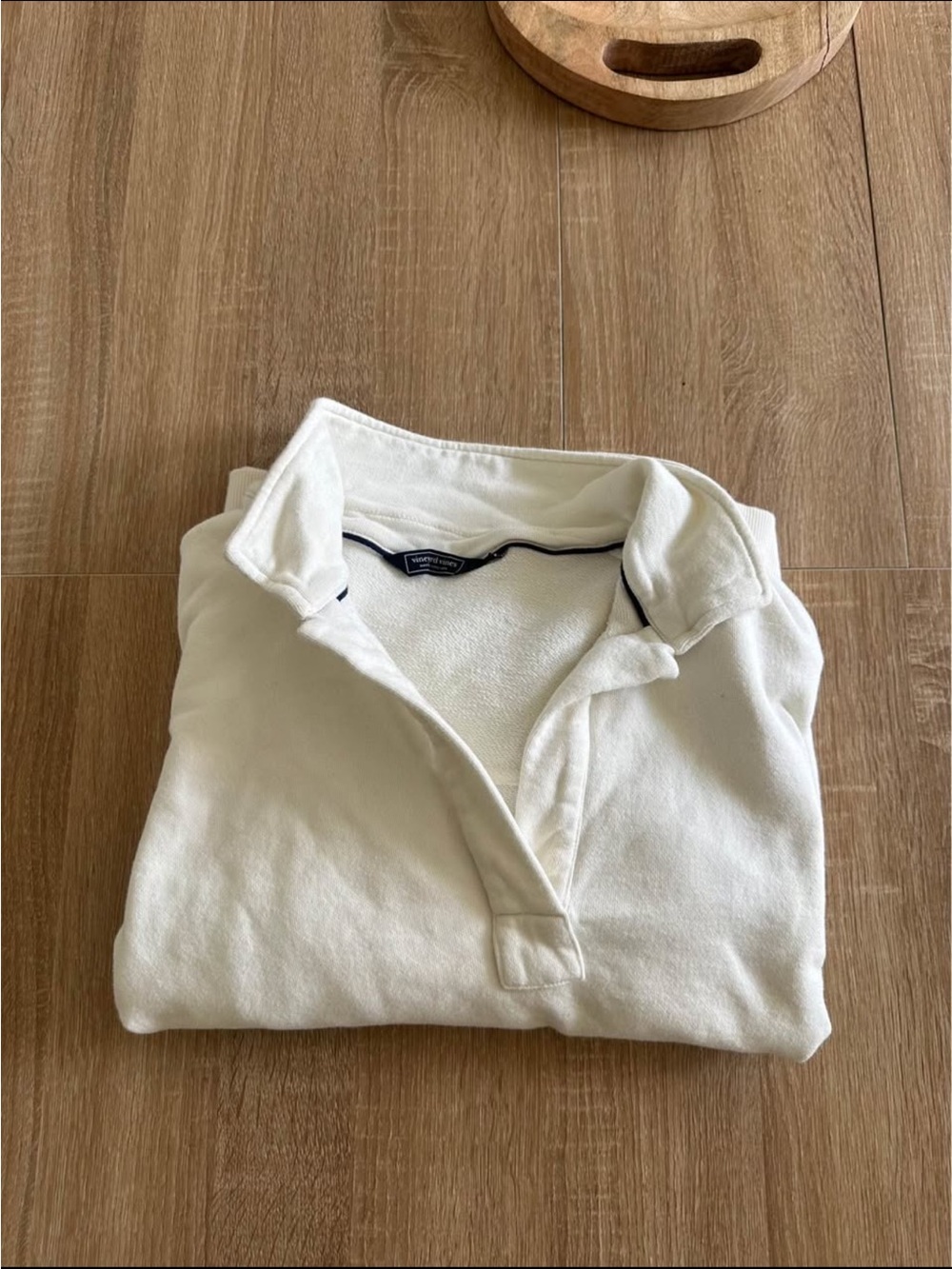 Vineyard Vines Cream Half-Zip Polo